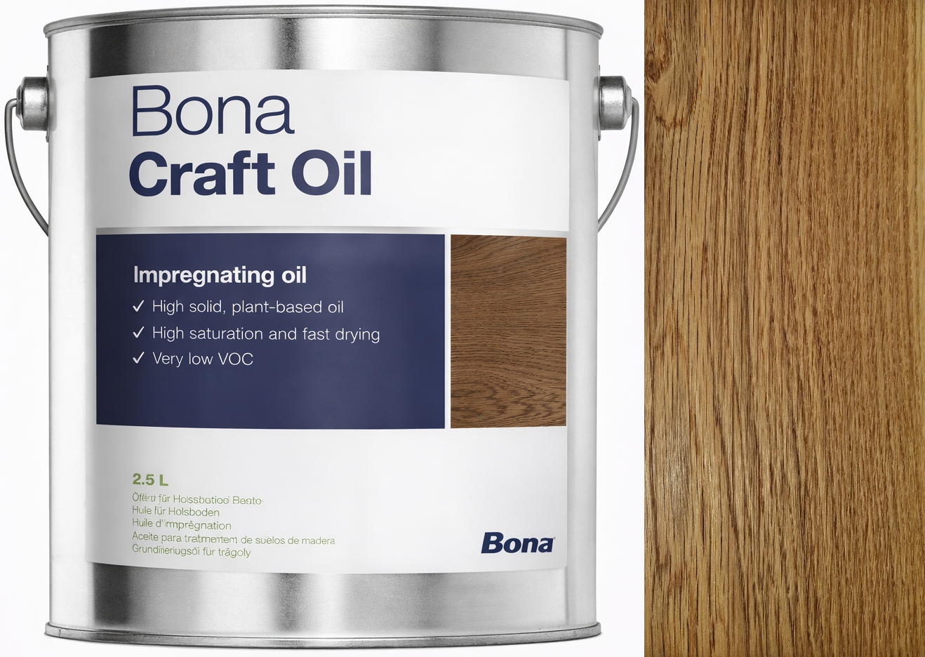 Bona Craft Oil Neutral Pure 2,5L přírodní olej na dřevo a parkety