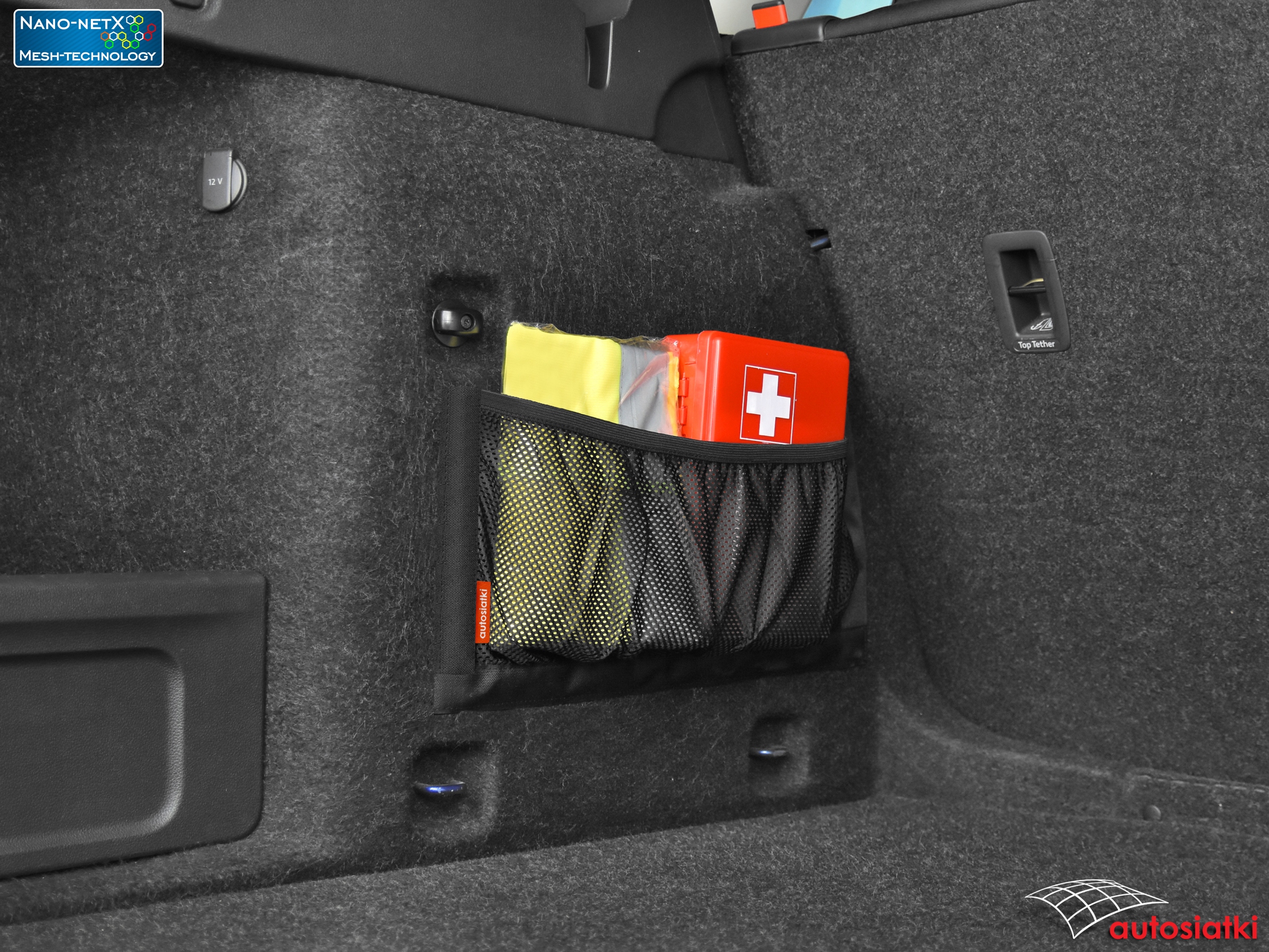SIATKA NA RZEP DO BAGAŻNIKA KIESZEŃ 45x25 cm NANO EAN (GTIN) 5903260850536