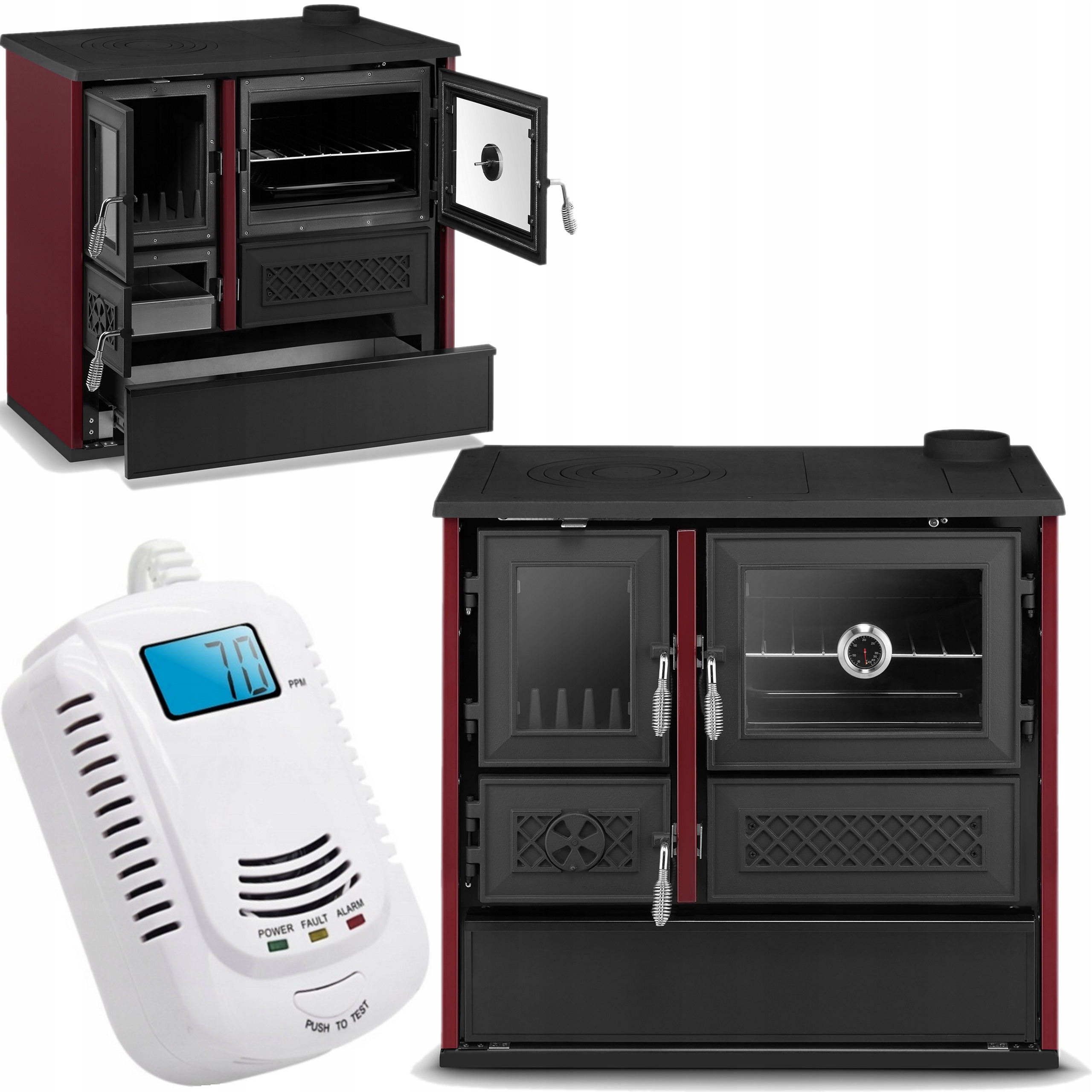 Uhlíková kuchyně weftfalka smaltovaná kamna 12K Dřevo Brikety uhlí