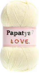 Włóczka Papatya Love 1930 Ecru/ekri delikatnyakryl