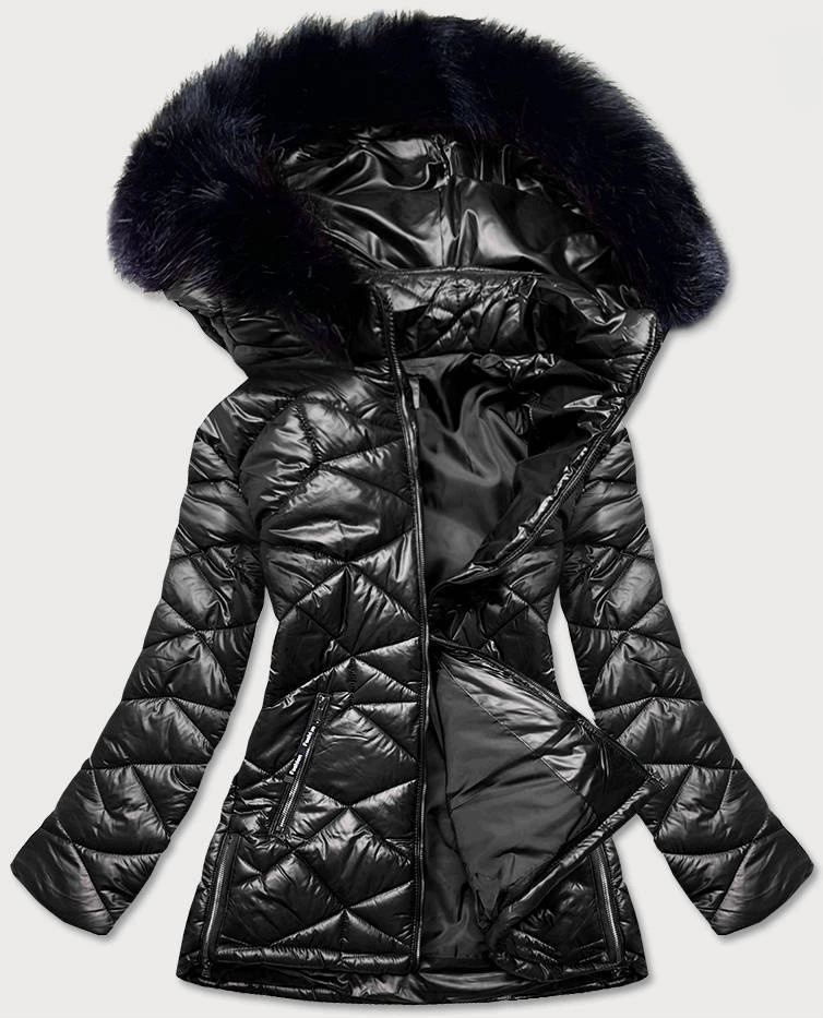 Přechodová Bunda Plus Size MM21-76 Černá 46