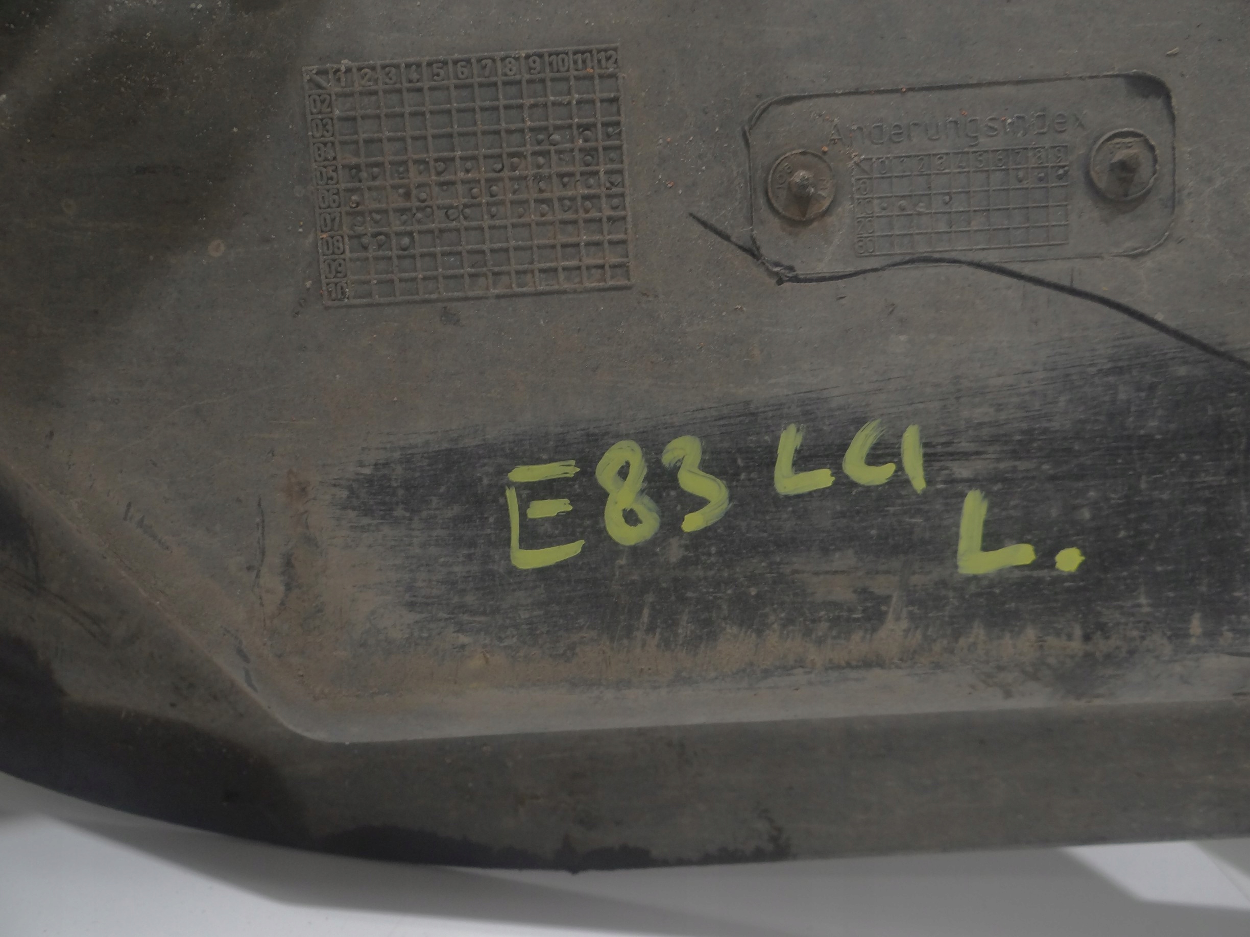 cover chassis left BMW X3 E83 LCI OE 3400039
