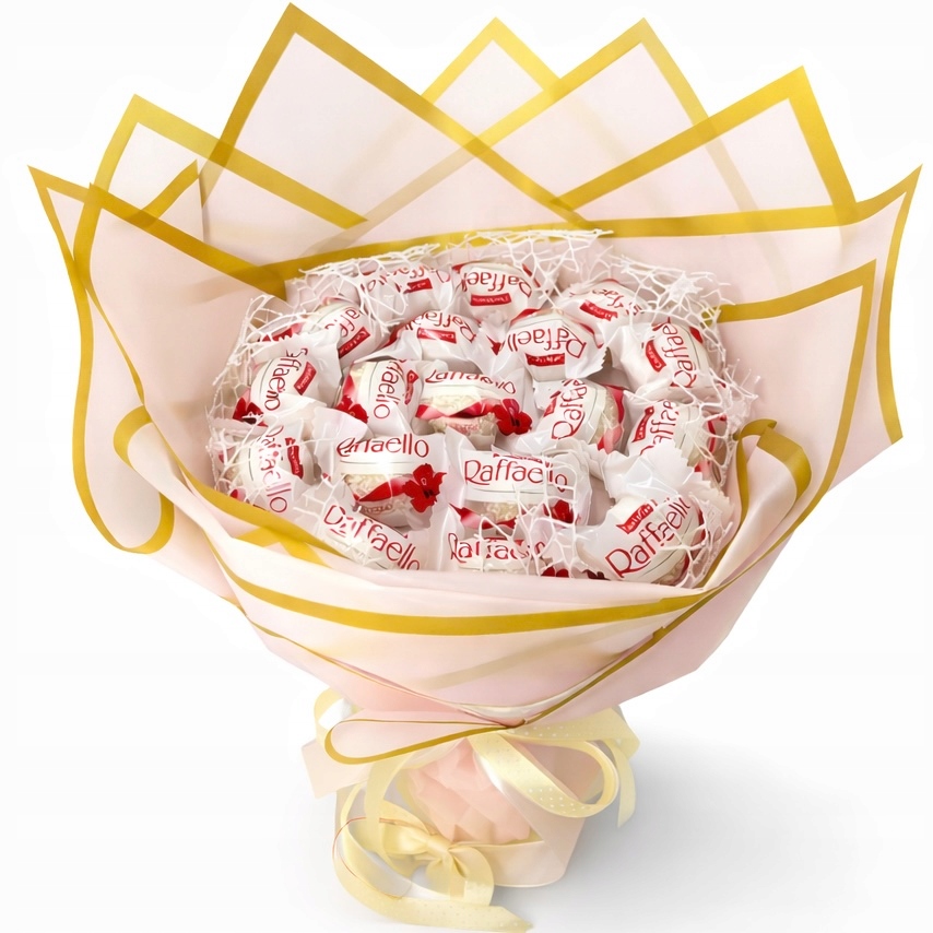 Bukiet 18 pralinek Raffaello słodki okazje urodziny rocznica