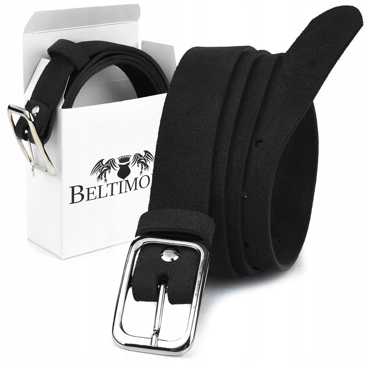 

Beltimore pasek skórzany damski zamsz 3 cm premium