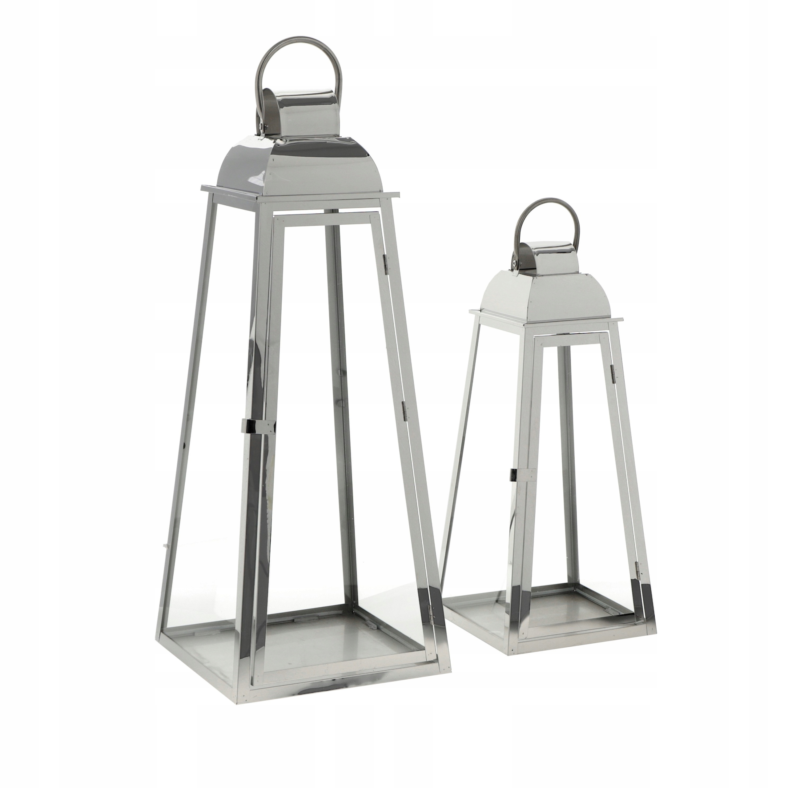 

Komplet Srebrnych Latarni Metalowych Lampiony 2w1