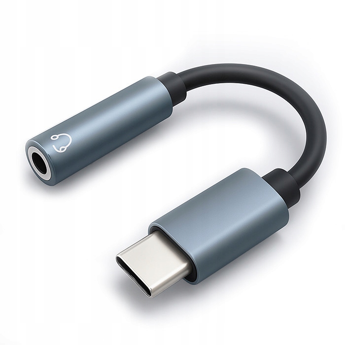 Kabel adapter Qoltec Usb-c Jack 3.5mm, 0,1m
