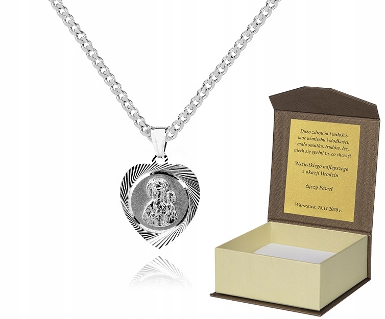 925 Stříbrný řetízek medailonek Dedikace 40 cm P3M10