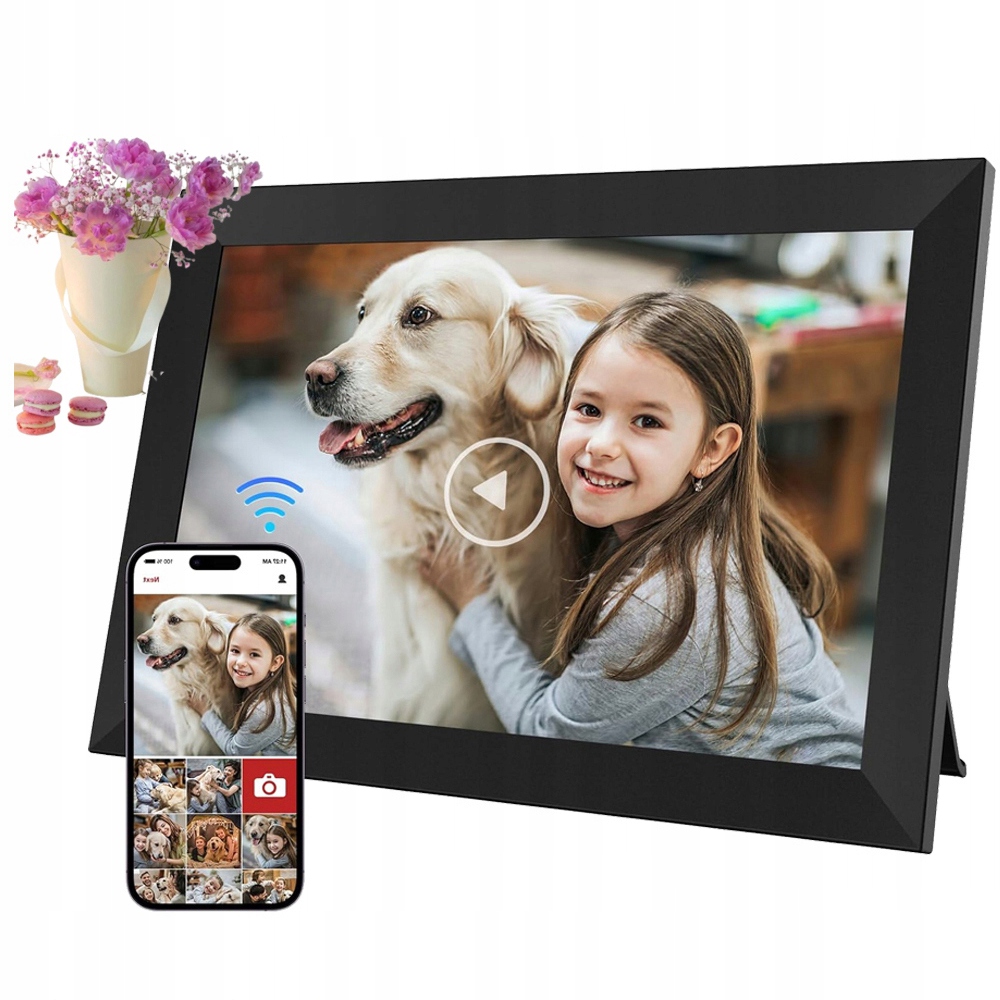 Digitální Rámeček Na Fotografie Frameo 10,1" Wi-fi Vysoká Kvalita Dotyku