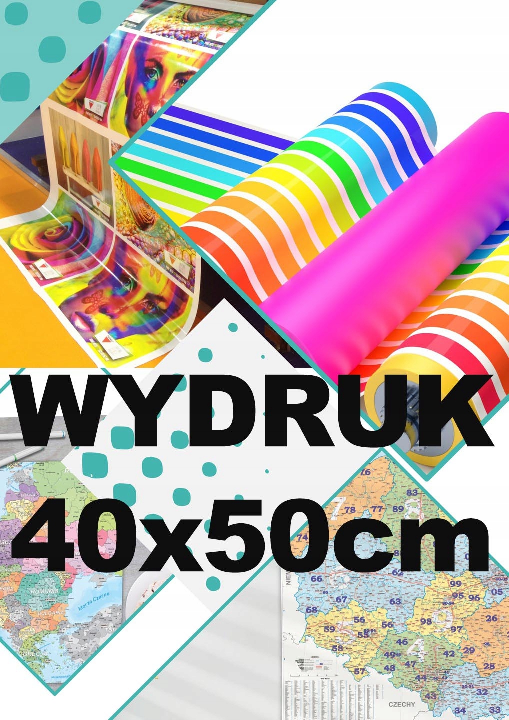 

Wydruk Druk 40x50cm Plakat Plakaty 200G Kolor