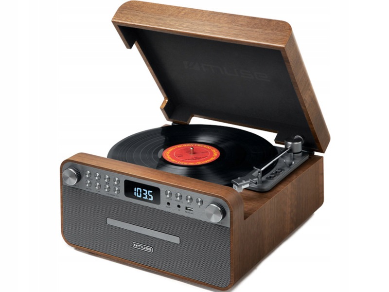 Gramofon Muse MT-118AT Bluetooth Usb Drewno