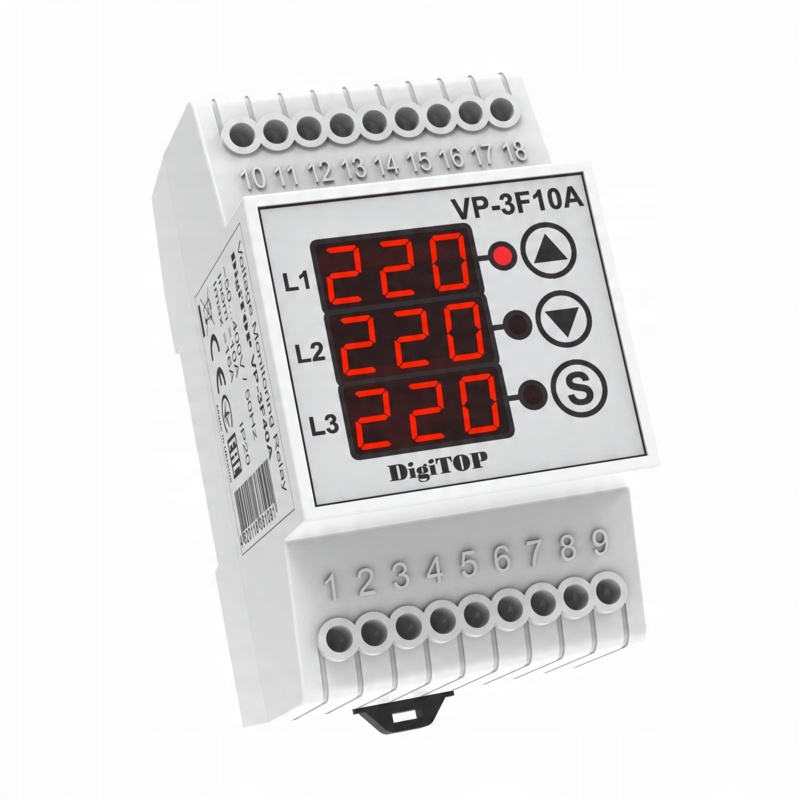 

Przekaźnik napięciowy trójfazowy DigiTOP VP-3F10A
