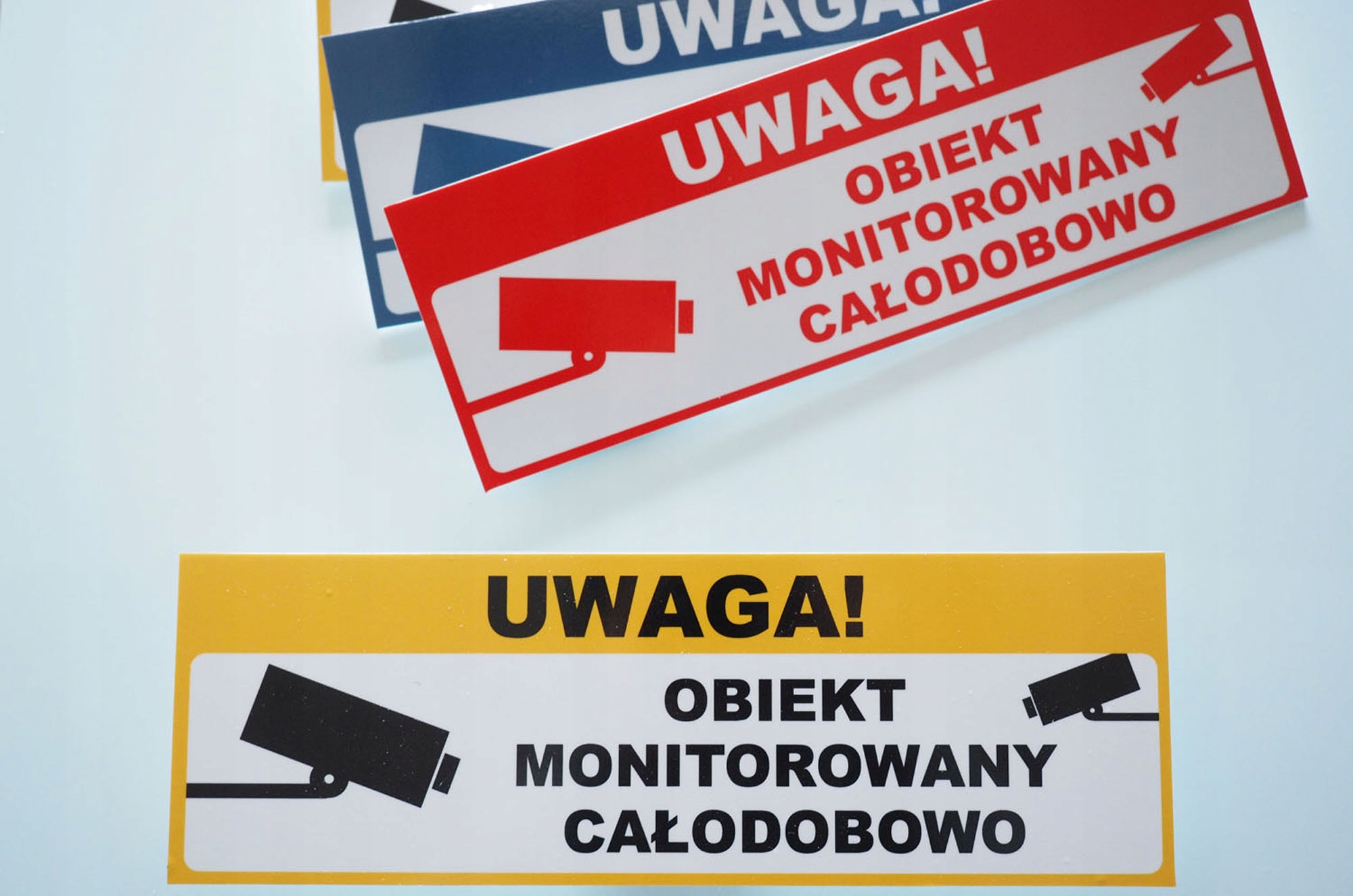 Tabliczka TEREN MONITORING CAŁODOBOWY niebieska Marka Brandekor