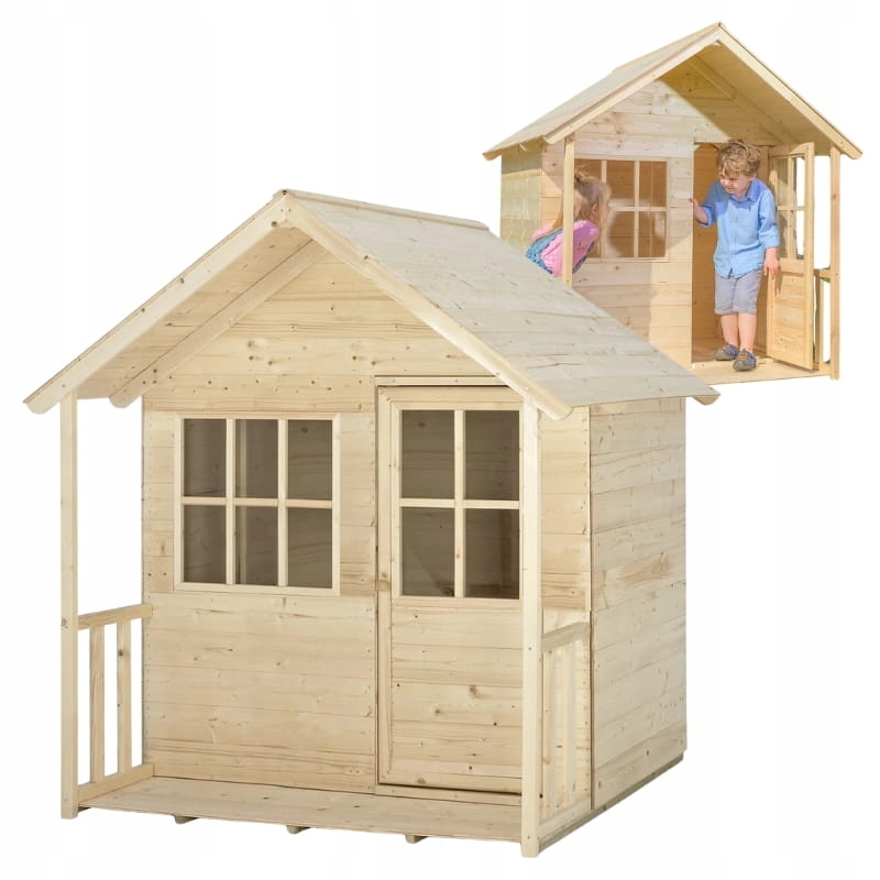 Domek Ogrodowy Z Werandą Dla Dzieci Duży XXL Drewniany Na Ogród Tp Toys