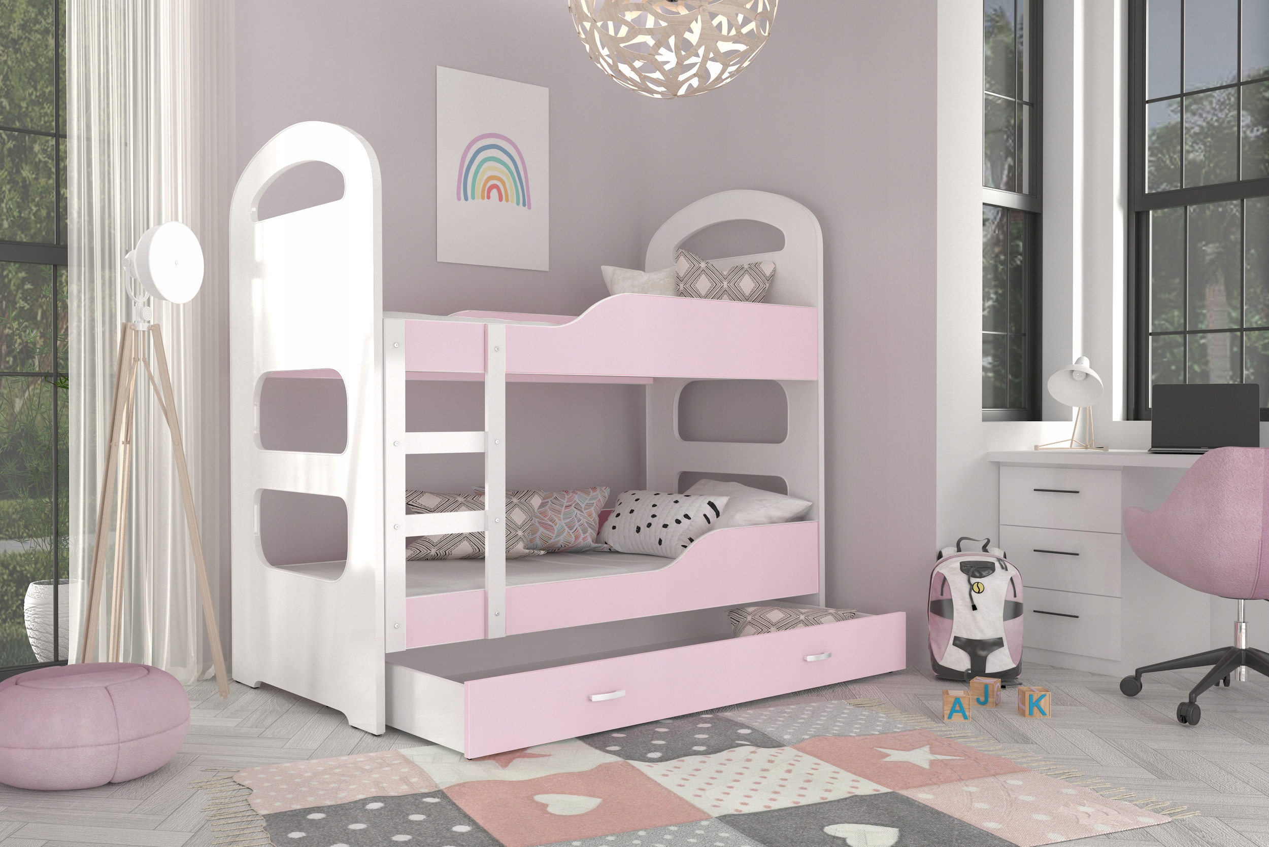 Łóżko piętrowe 160x80 materac DOMINIK Marka AJKmeble