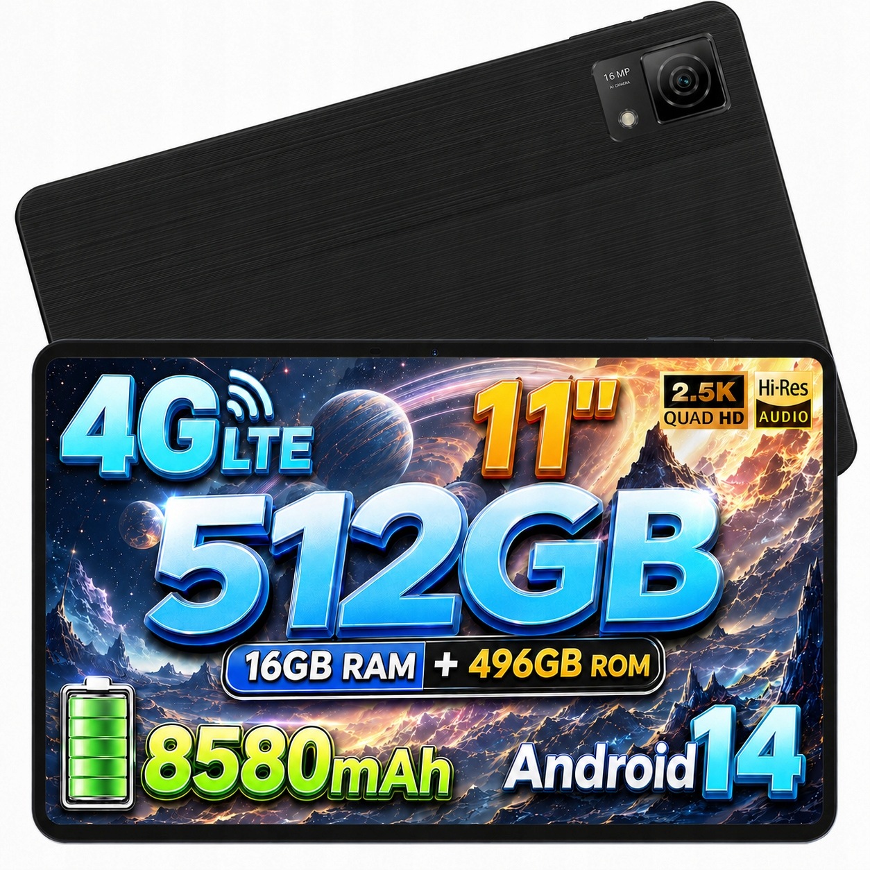 Tablet Doogee T40 20/512GB 8580mAh 11"IPS FHD+2.5K OTG/4G Lte/sim kártya