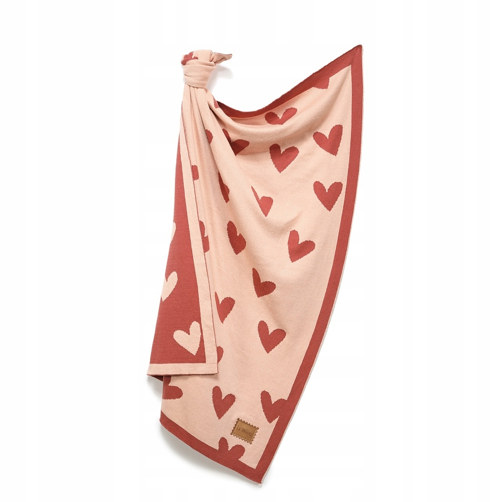 

La Millou Lekki kocyk Heartbeat Pink bawełniany