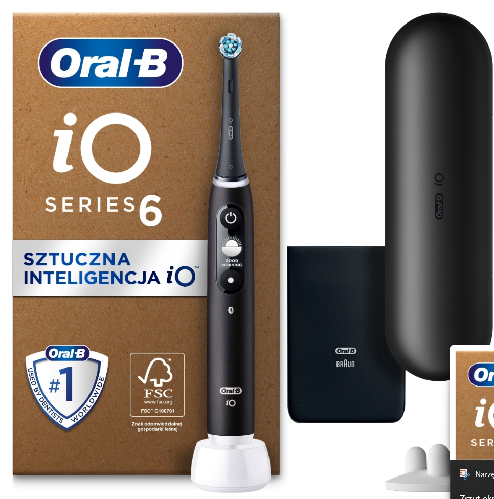 Szczoteczka elektryczna Oral-B iO 6 czarna akumulatorowa z Bluetooth