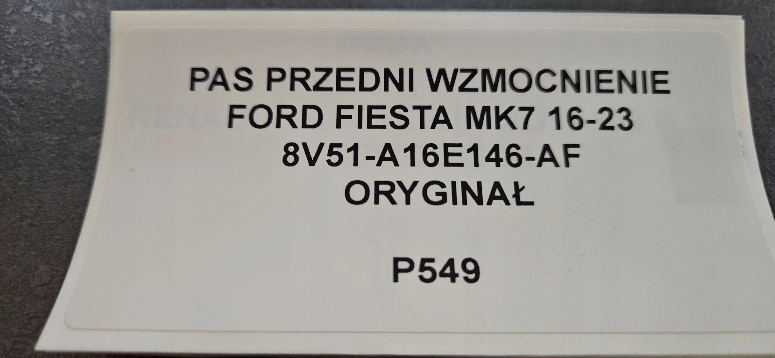 support panel for radiators FORD FIESTA MK7 16-23 original