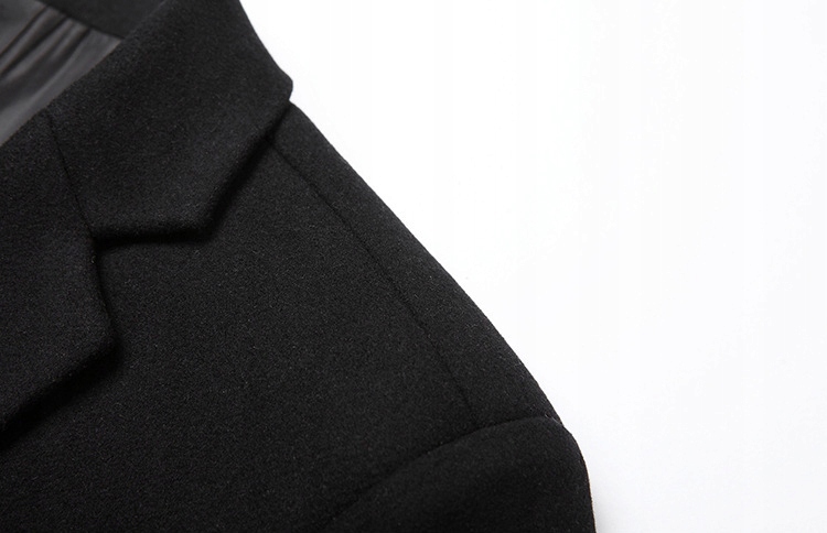 Modne Wełniane Marynarki Męskie Do Biznesu Na Sezon Jesienno-zimowy Długość rękawa 66 cm