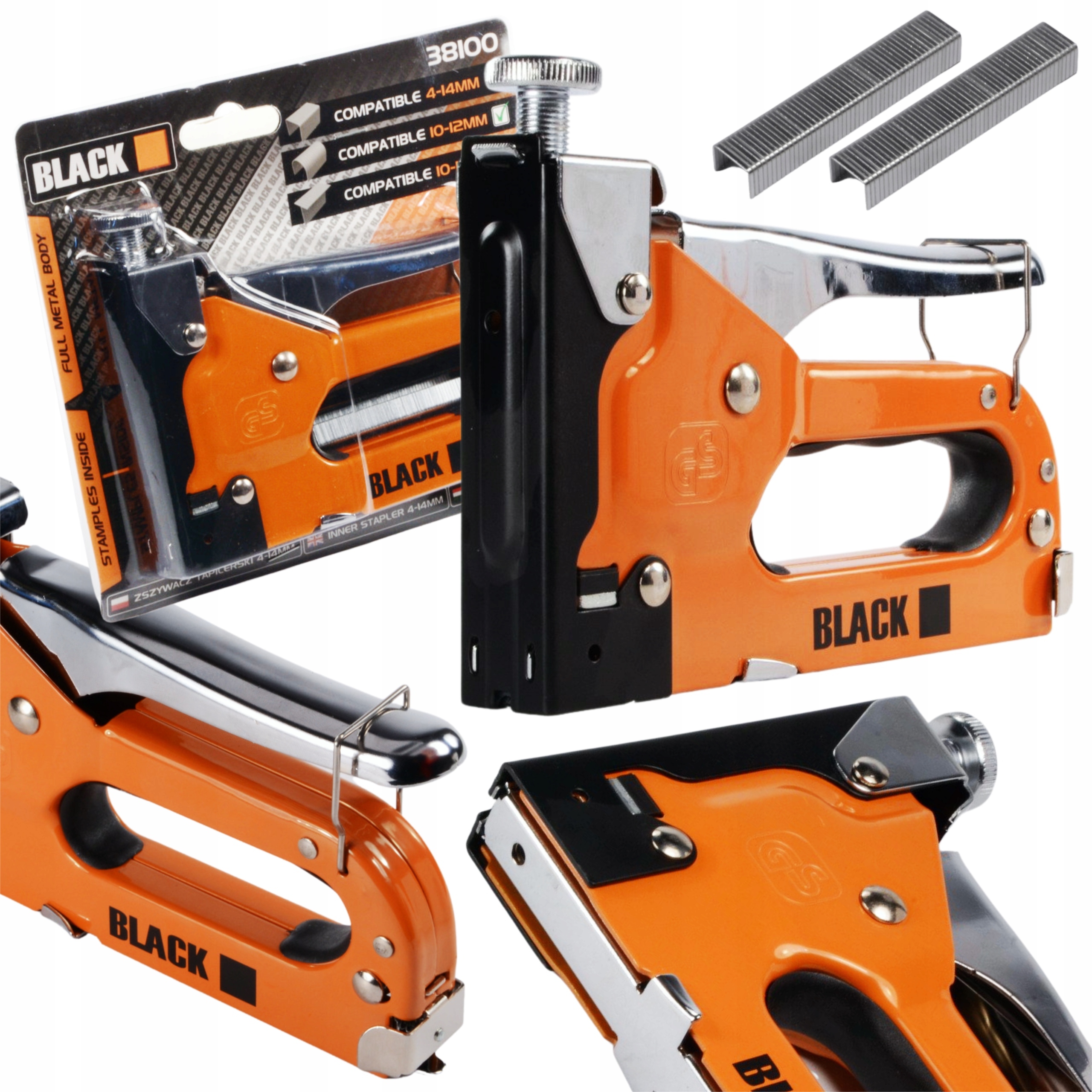 ZSZYWACZ TAKER TAPICERSKI METALOWY + ZSZYWKI 6MM BLACK