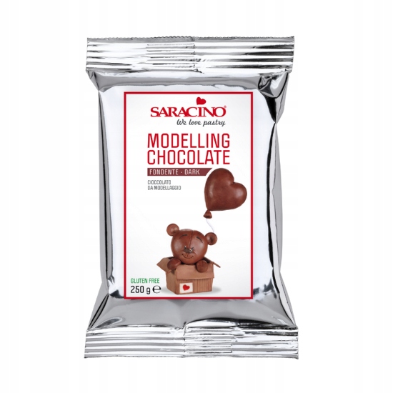 Levně 3x Saracino Čokoláda plastická hnědá dark 250 g