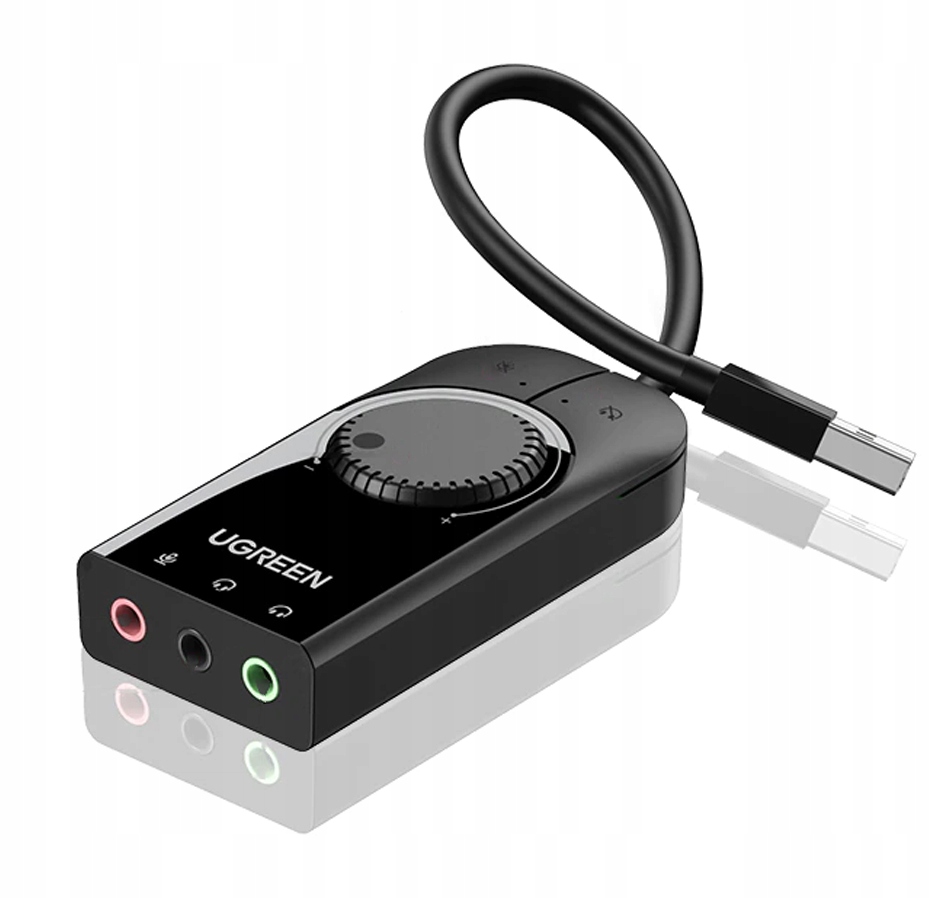 

Ugreen Karta Dźwiękowa Usb Słuchawki 3,5 Mikrofon