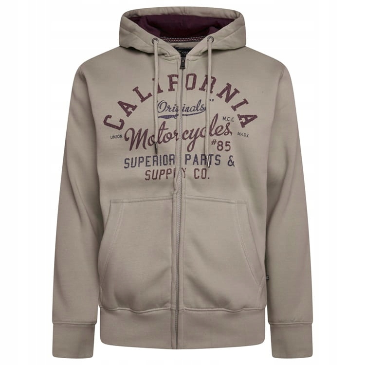 Velká pánská mikina s kapucí Šedá Kam