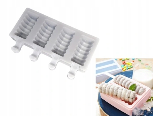 

Forma Silikonowa do Lodów Twisterów Lody na patyku