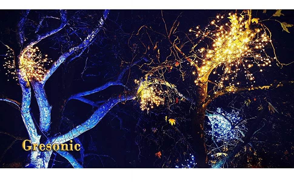 GRESONIC Lampki Światełka Choinkowe ZEW WEW 400 LED Białe — miniatura 8