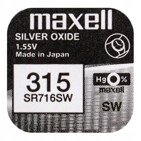 

bateria srebrowa mini Maxell 315 314 Sr 716 Sw