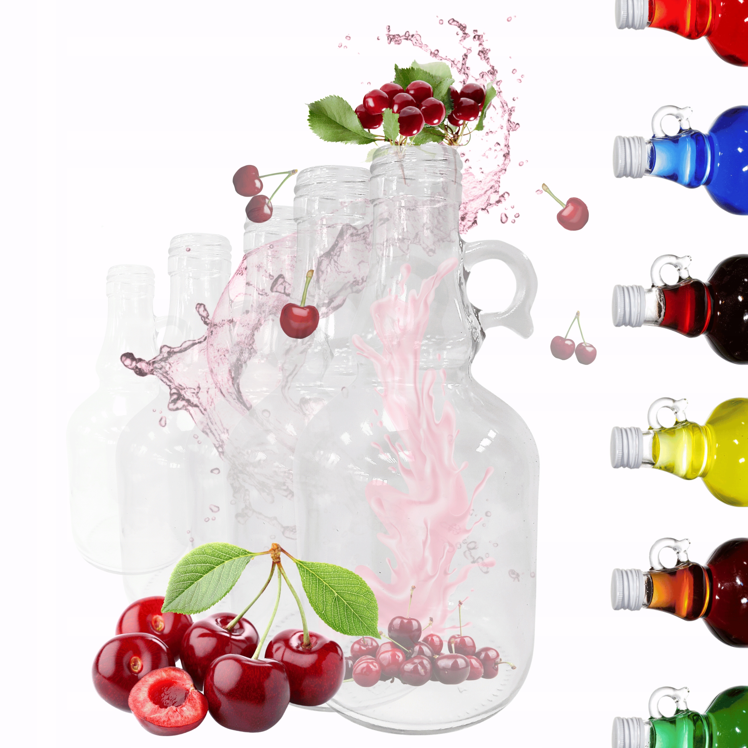 Lahve 500 ml galon s držákem na šťávu na olej fi31 10 Ks Bez Víček