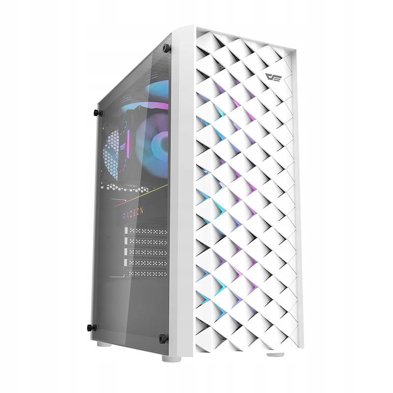 Počítačová Počítačová Skříň Darkflash DK351 (bílá) 4 Rgb ventilátory
