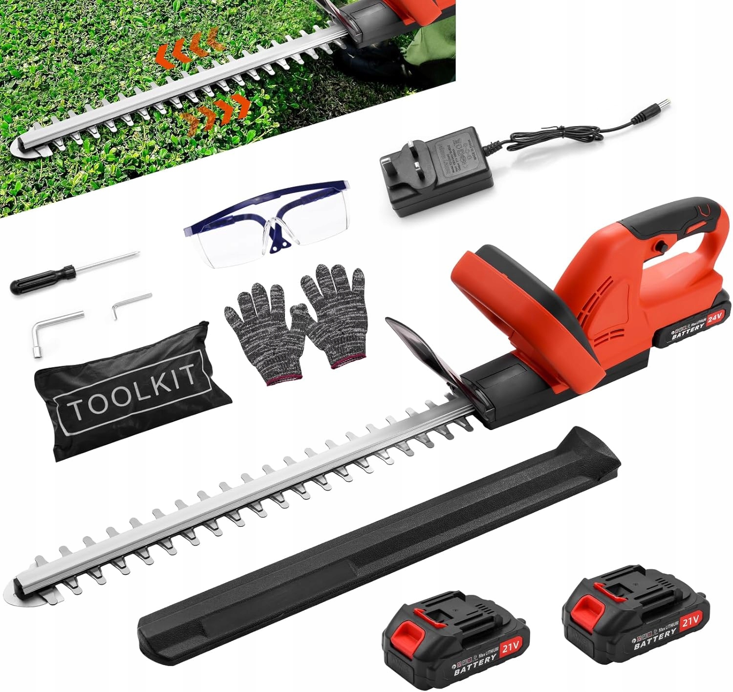 Elektrické Nůžky Na Živý Plot Keřů Větví Zahradní nůžky 86 cm 3000 ot/min