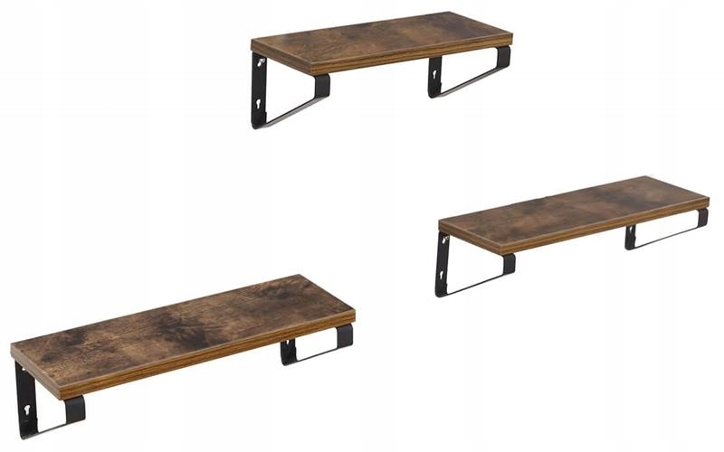 Półka wisząca 3szt. komplet zestaw rustykalny loft VAS Marka Matkam