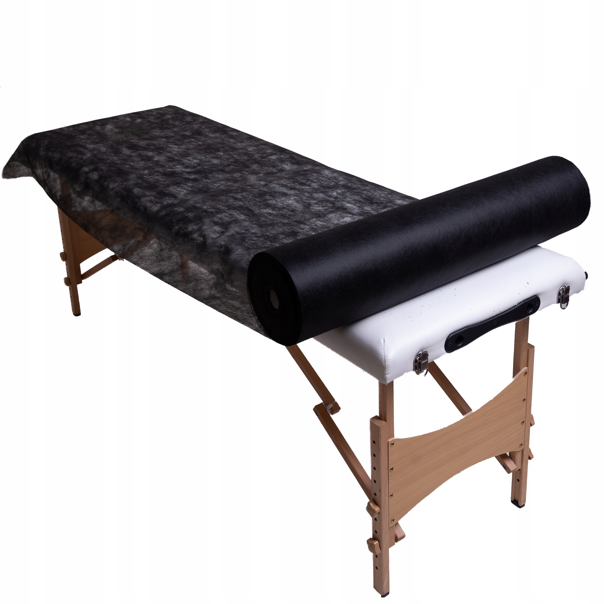 Netkaná kosmetická podložka Rolka 80 cm x 200 m Qms Line Standard Černá