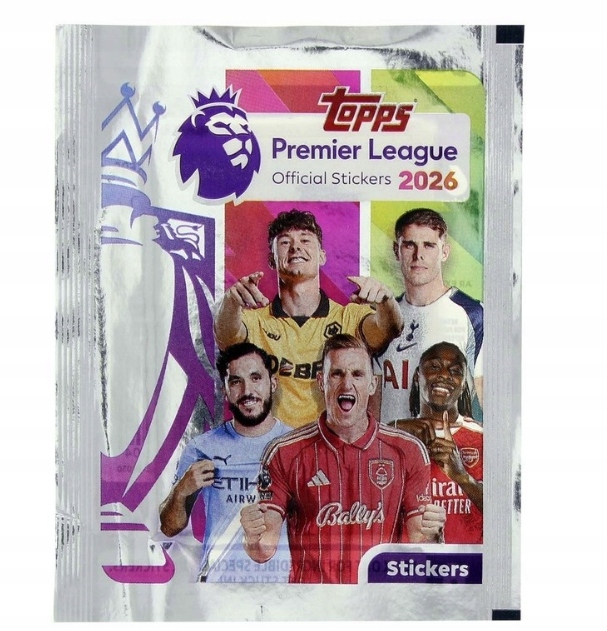 Topps Premier League 2026 Stickers Piłka Nożna Silver Srebrne 1 szt