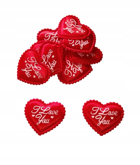 serce na klips  I Love You  10szt. — 5
