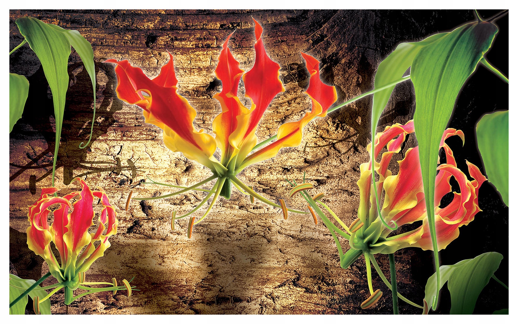 Vliesová fototapeta Glorioza Krásné tropické květiny 368x254 lepidlo