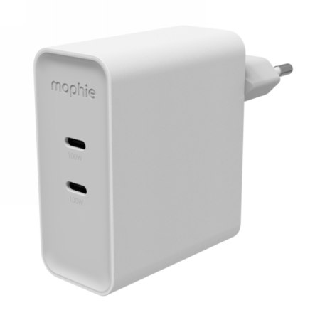 Mophie Roc GaN nabíjačka, 2x Usb-c, 100 W (biela)