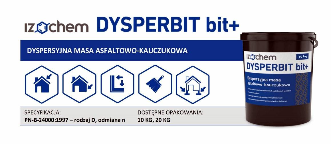 Masa bitumiczna Izochem 10 l DYSPERBIT bit+ (10 kg) do izolacji fundamentów Kod producenta Dysperbit bit+
