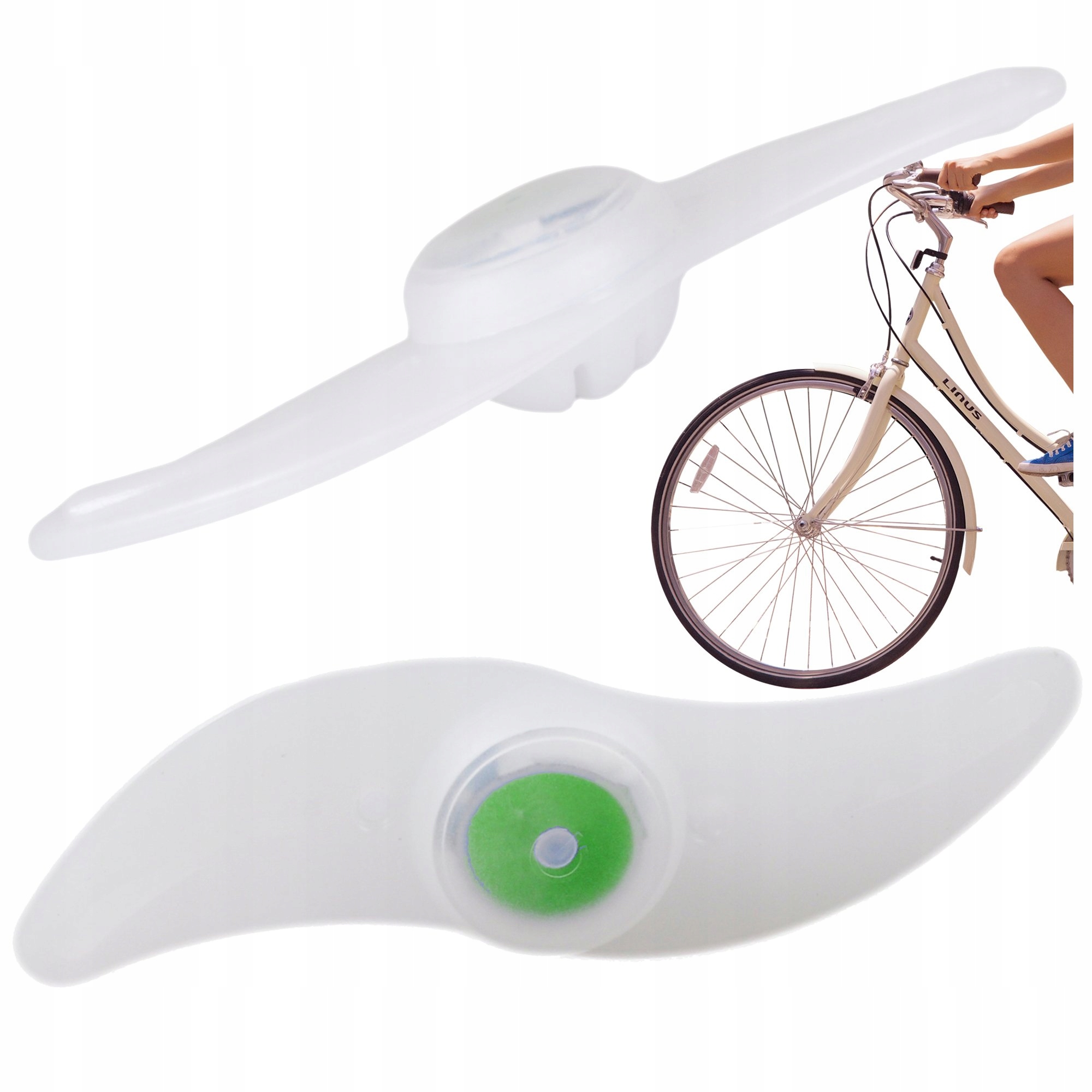 LAMPKA ROWEROWA LED NA SZPRYCHY KOŁA NAKŁADKA