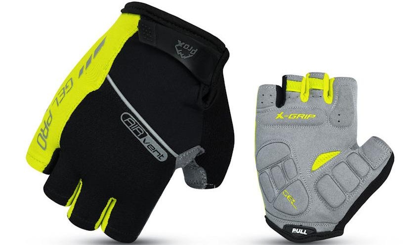 Prox Selected Rękawiczki Rowerowe Krótkie Gel Pro Air Vent Limonkowe r. M