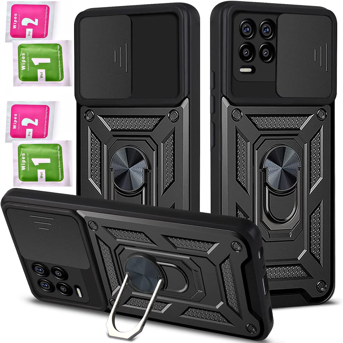 

Etui Pancerne Slide 2x Szkło do Realme 8 8 Pro