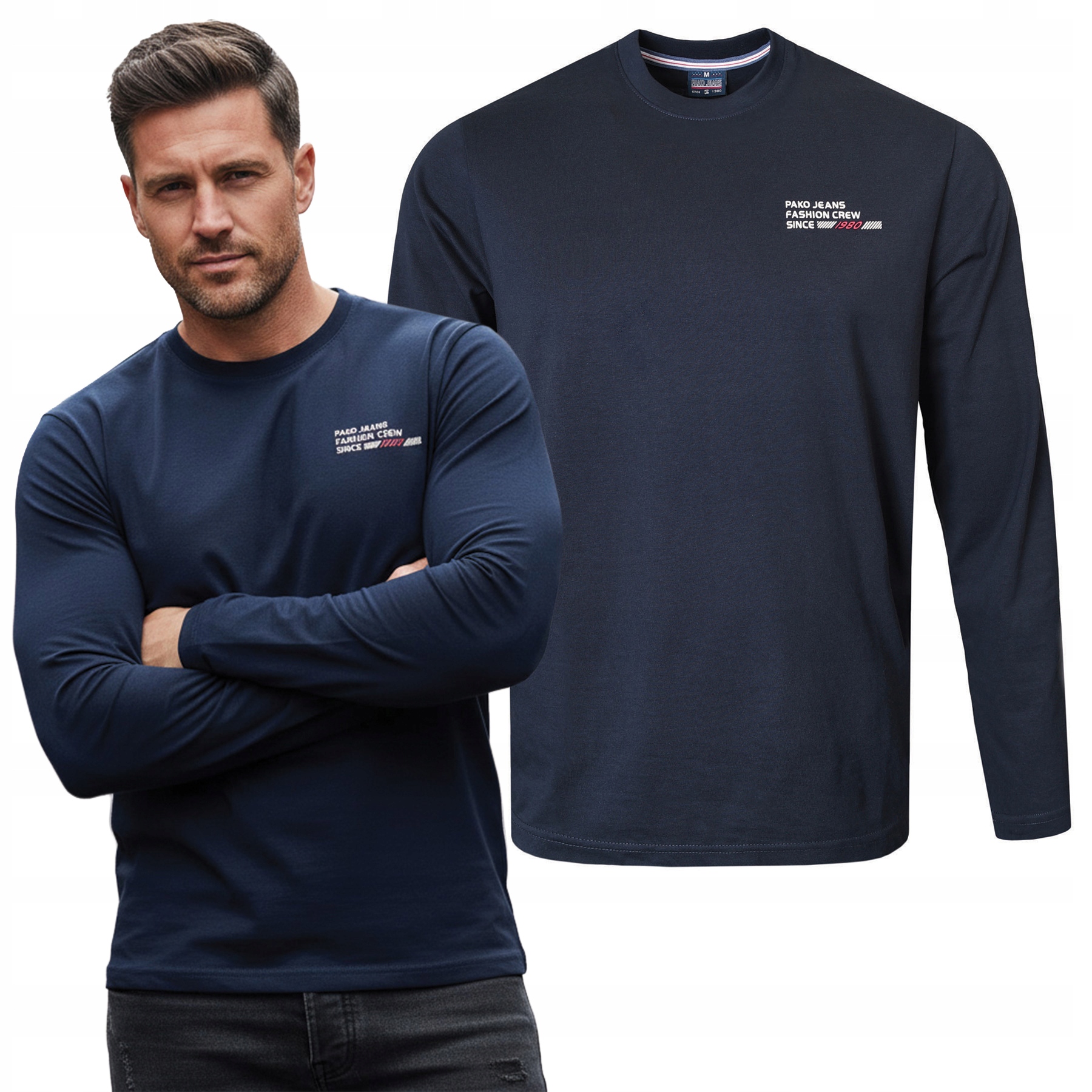 Pánské Tričko tmavě Námořnická Modrá M Pako Jeans