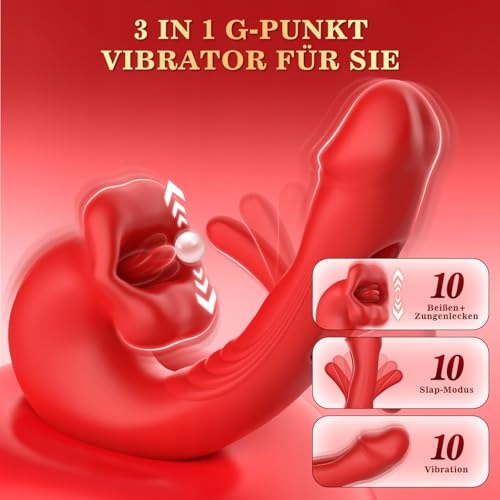 DILDO VIBRATOR G Punkt Zestaw z Klitorisstymulacją 10 Trybów Wibracji — miniatura 2