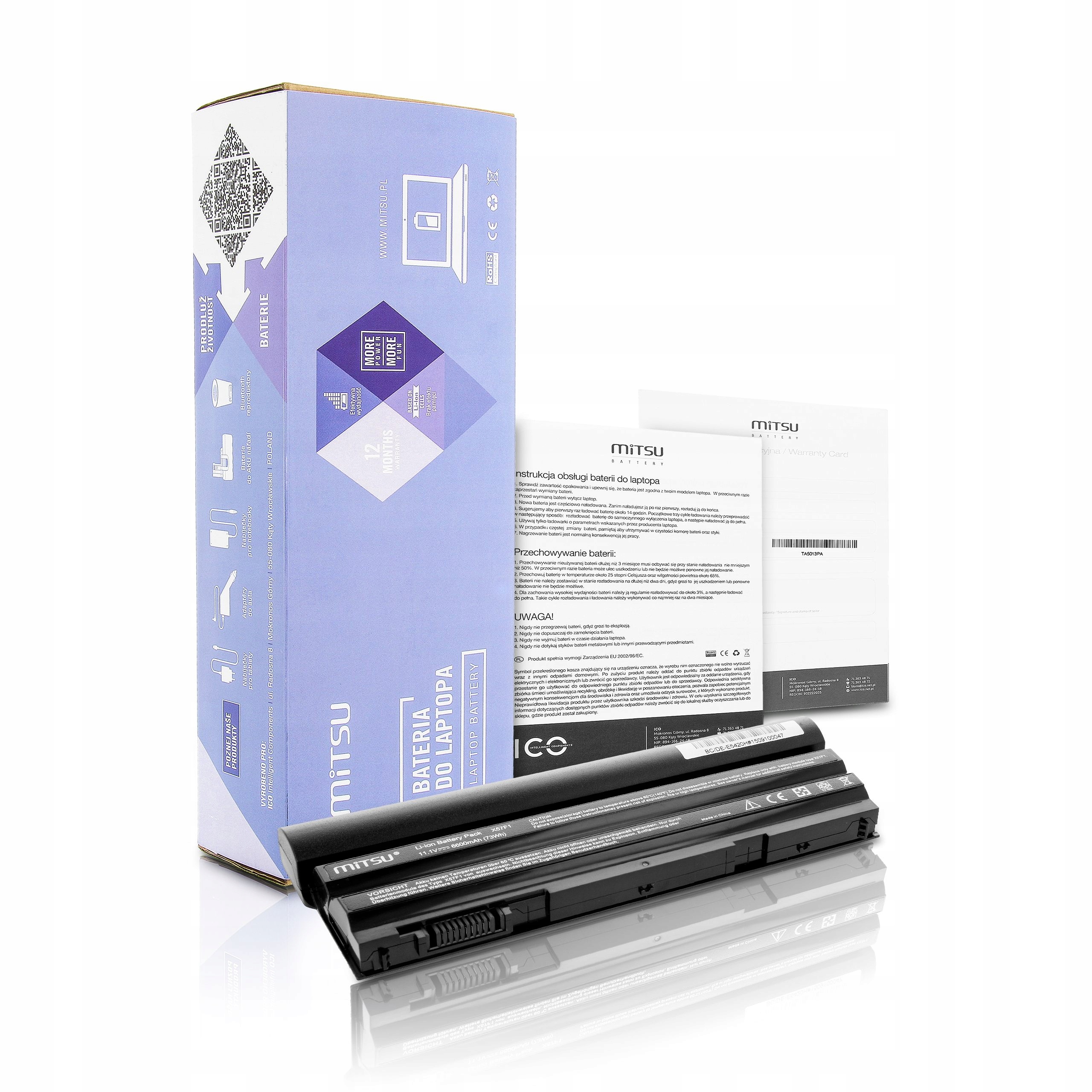 Baterie Mitsu pro Dell Latitude E6420 (6600 mAh)