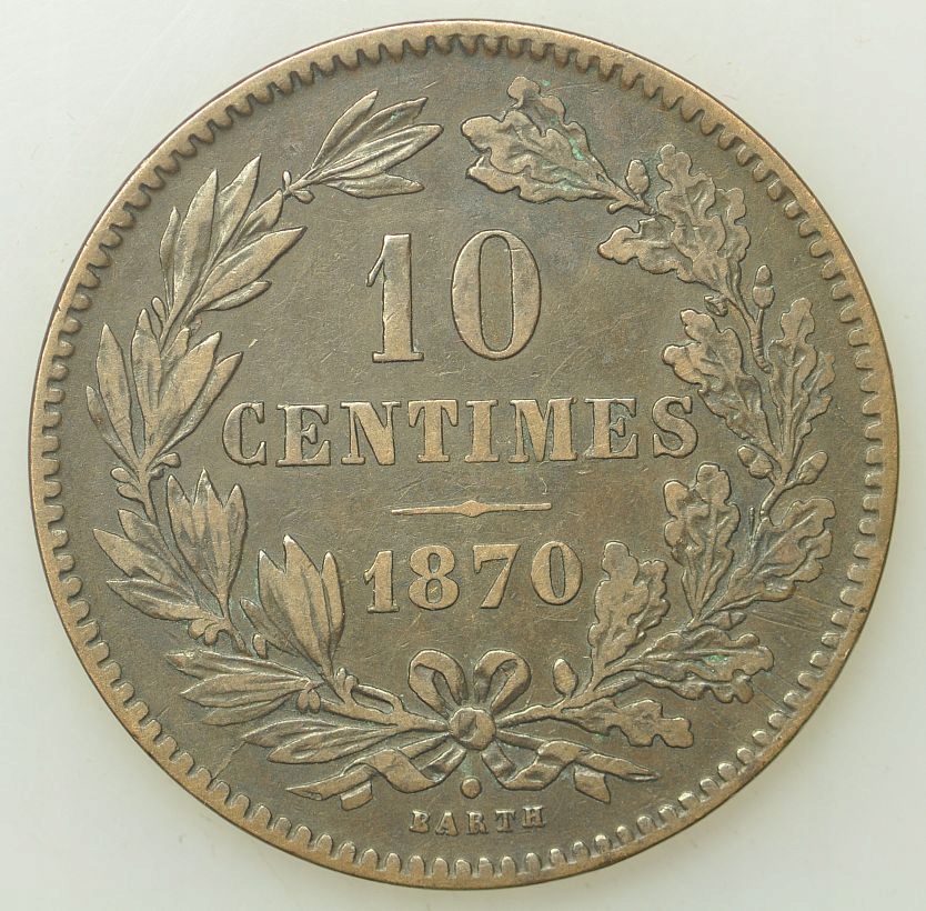 Wielkie Księstwo Luksemburga - 10 centymów 1870