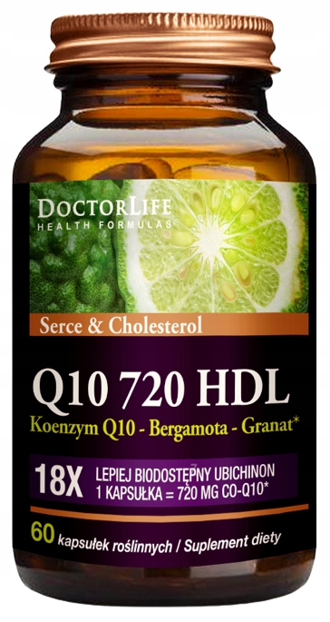 Doctor Life Co-Q10 720 Ubichinon Krążenie 60kaps. Bergamota Wolne rodniki