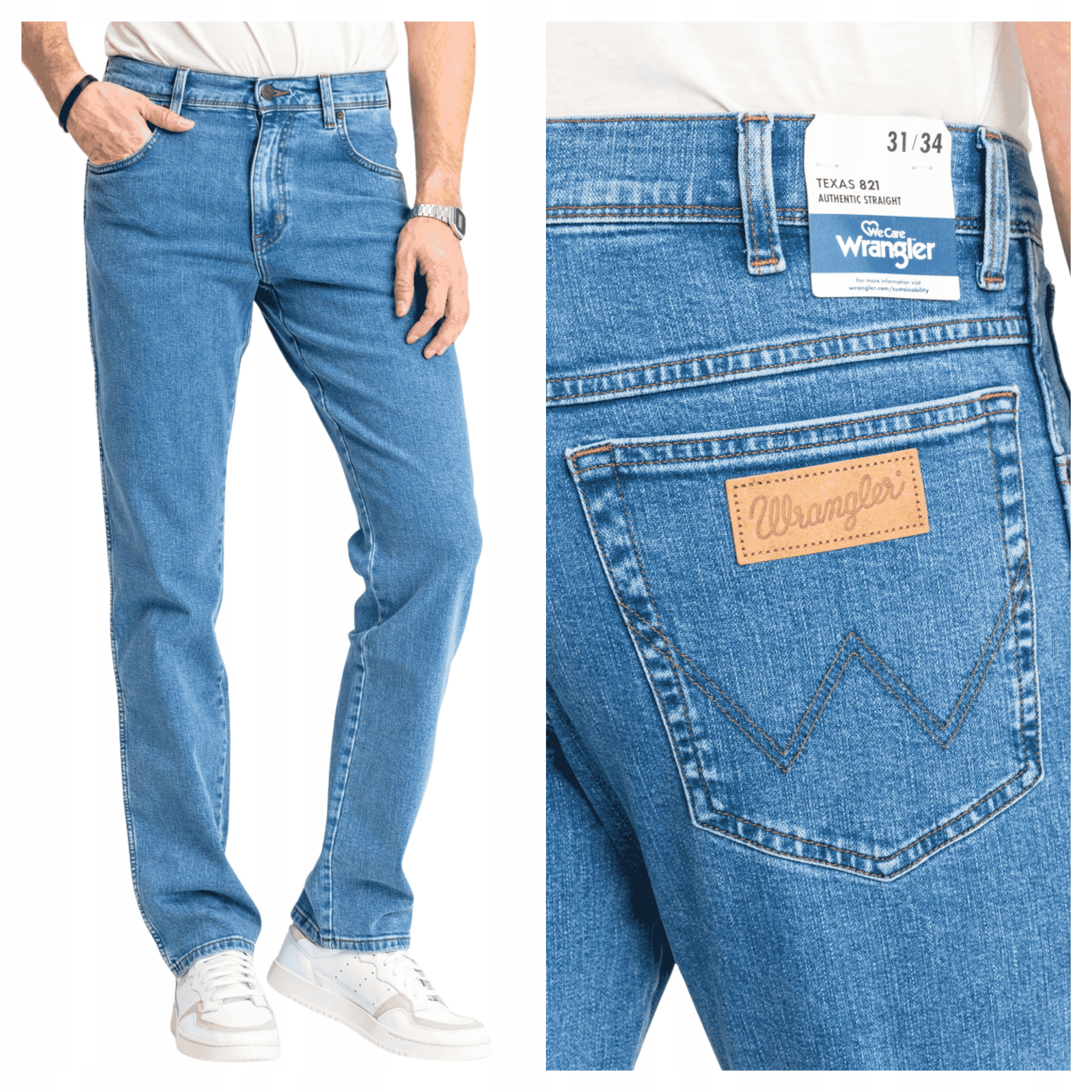 Wrangler Texas W36 L32 Pánské džínové kalhoty džíny Jednoduché