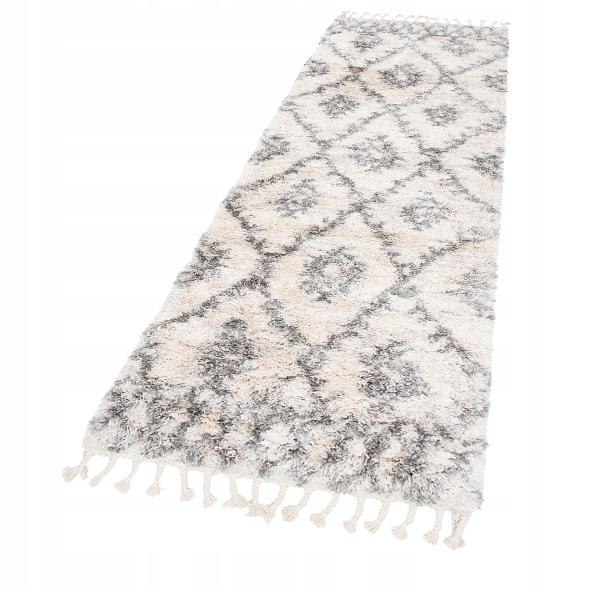 Chodnik Aztec 80x250 Shaggy Boho Plusz Z Frędzlami